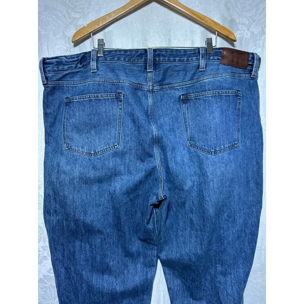 Lands End Jeans 50/T Blue Denim Square Rigger 50X30 100% Cotton